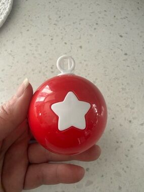 Step2 Christmas tree Red Round Ornament with White Star Accent